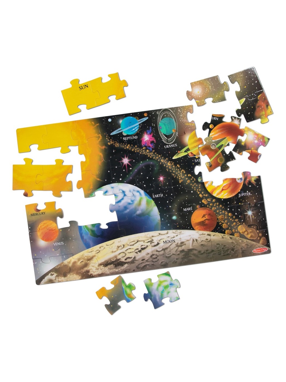 Melissa and Doug 48 Piece Floor Puzzle Solar System Space Kids Play Fun